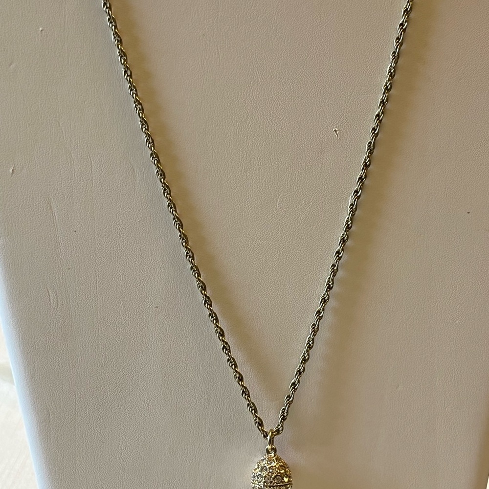 MICHE New Old Stock 18” Gold Tone Rope Necklace w/ (2) Interchangeable Pendants - Picture 6 of 10